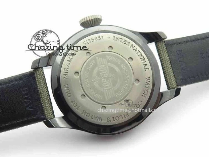 MIROTIME 0313 Big Pilot Real PR 48mm IW501902 Real Ceramic ZF 1:1 Best Edition On Green Nylon Strap A51111 V Durable 7249